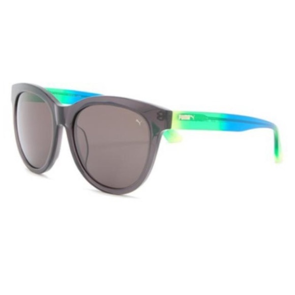 Puma Rounded Cat Eye Sunglasses Multicolor Frames Dark Smoke Lens 56-18-145 mm - Picture 6 of 9